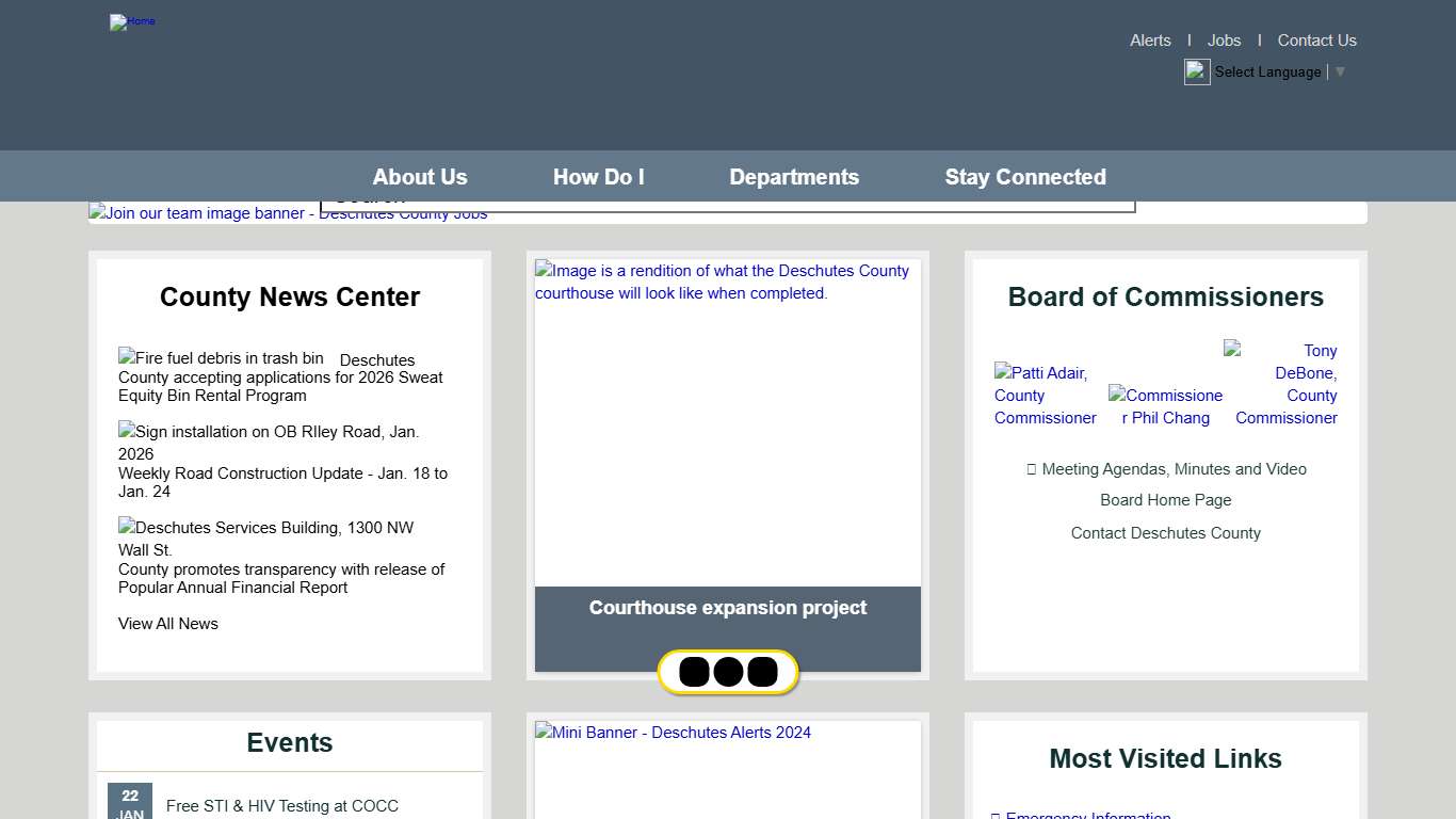 Deschutes County Oregon Enhancing the lives of citizens by delivering quality services in a cost-effective manner.
