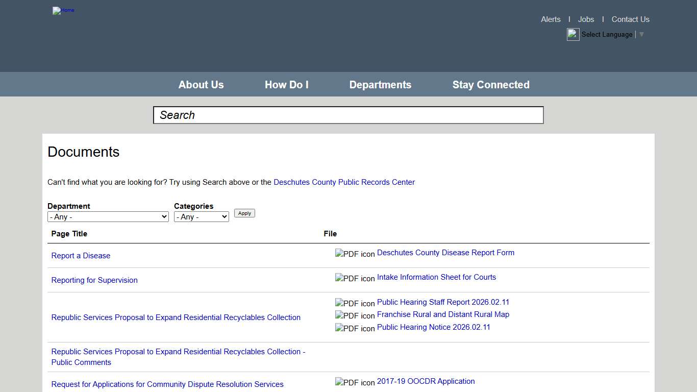 Documents Page 33 Deschutes County Oregon